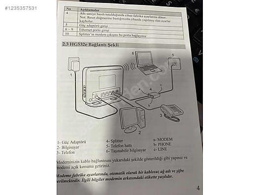 Huawei HG532e Modem (Yenilenmiş) - Thumbnail 5